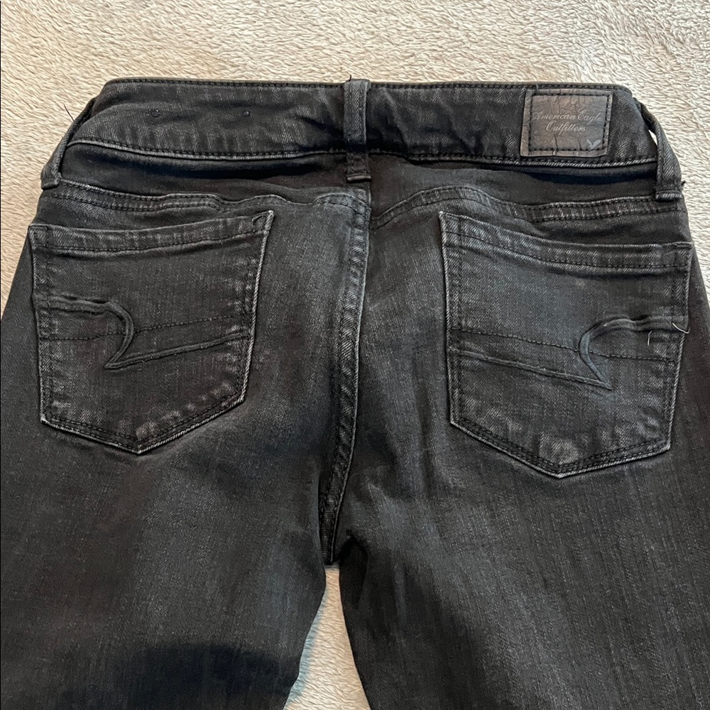 American Eagle Outfitters Low Rise  Black Skinny Jeans